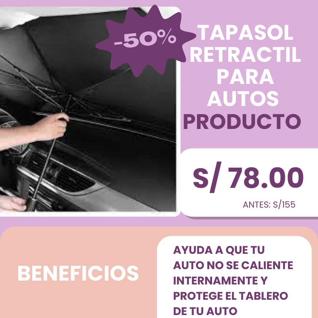 TAPASOL RETRACTIL PARA AUTO